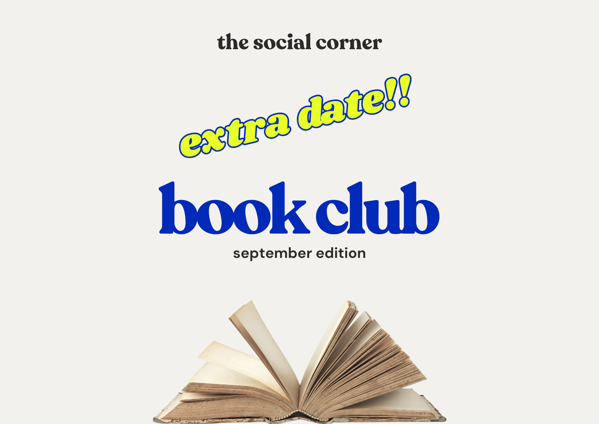 The Social Corner: Book Club September Edition (2nd Date)