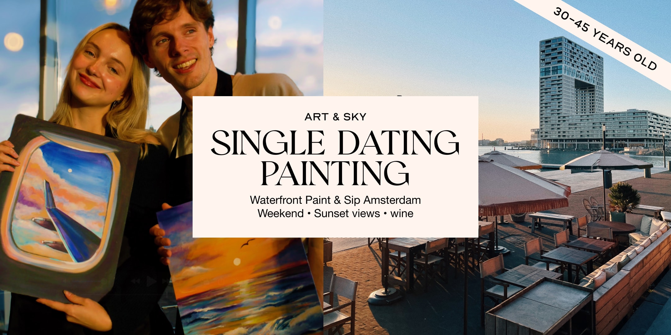 Sunday Single speed dating painting: 3h00 at Vessel Amsterdam 30-45 years