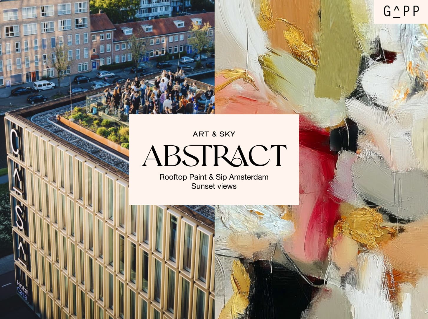 Sunday Rooftop Painting Experience: Abstract Acrylic Workshop (3h00)