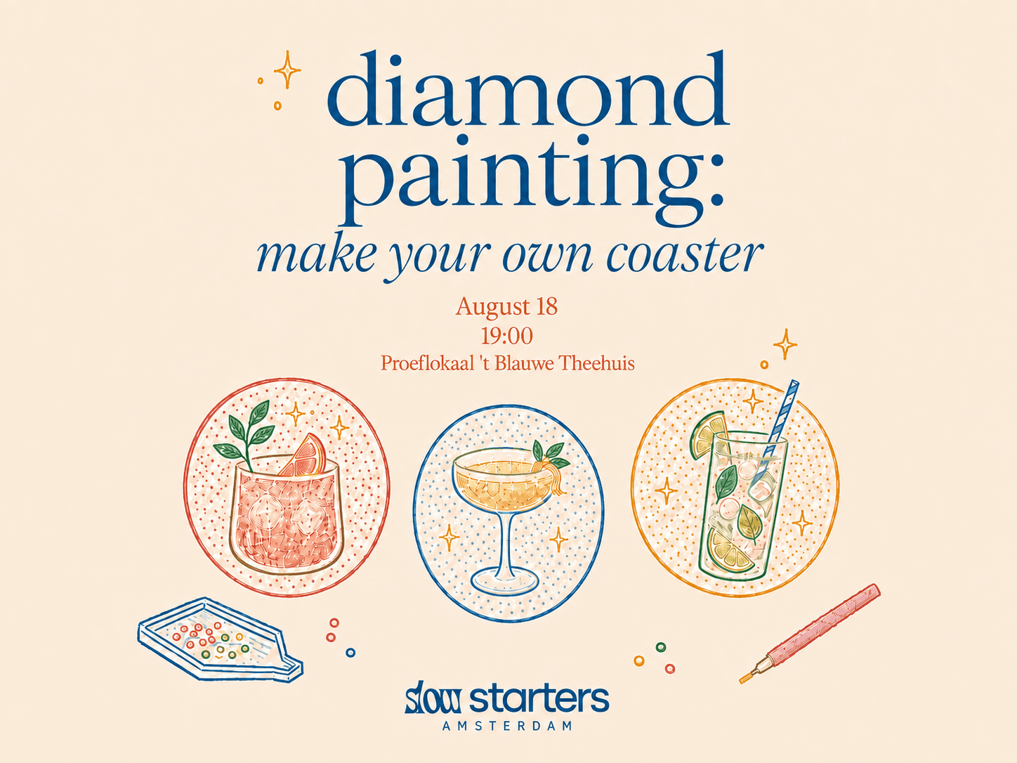 Diamond Painting: Make your own coaster
