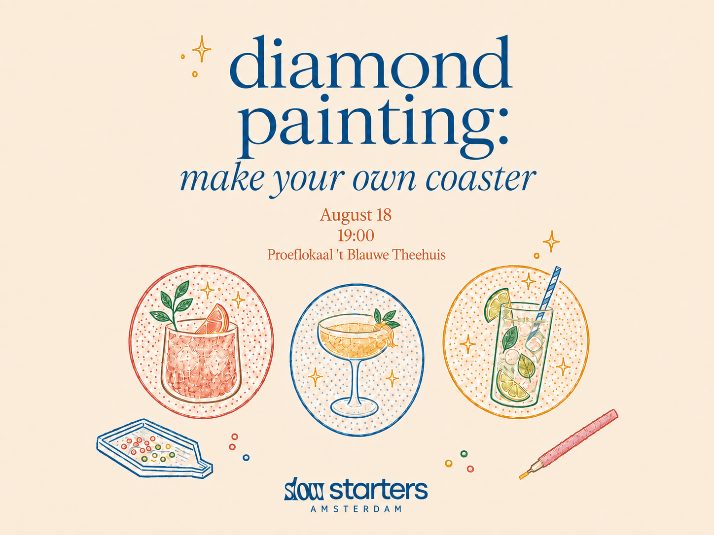 Diamond Painting: Make your own coaster