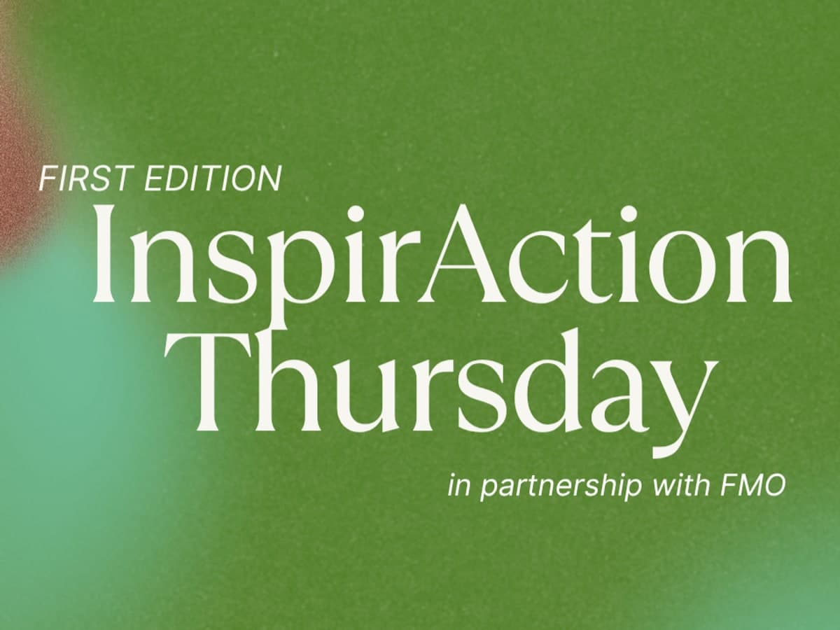 InspirAction Thursday x FMO, the Dutch Entrepreneurial Development Bank