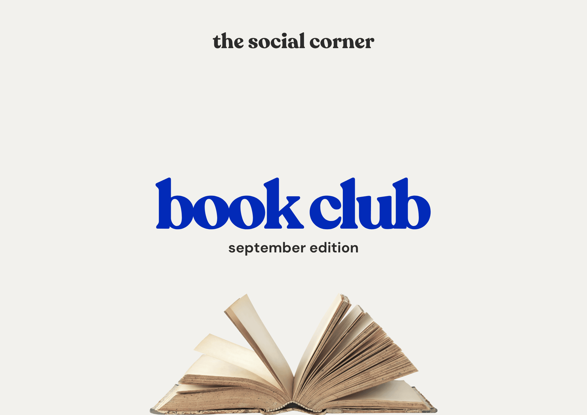 The Social Corner: Book Club September Edition