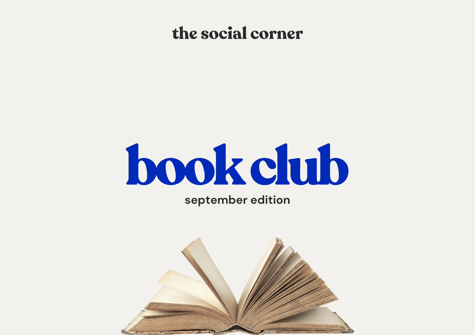 The Social Corner: Book Club September Edition