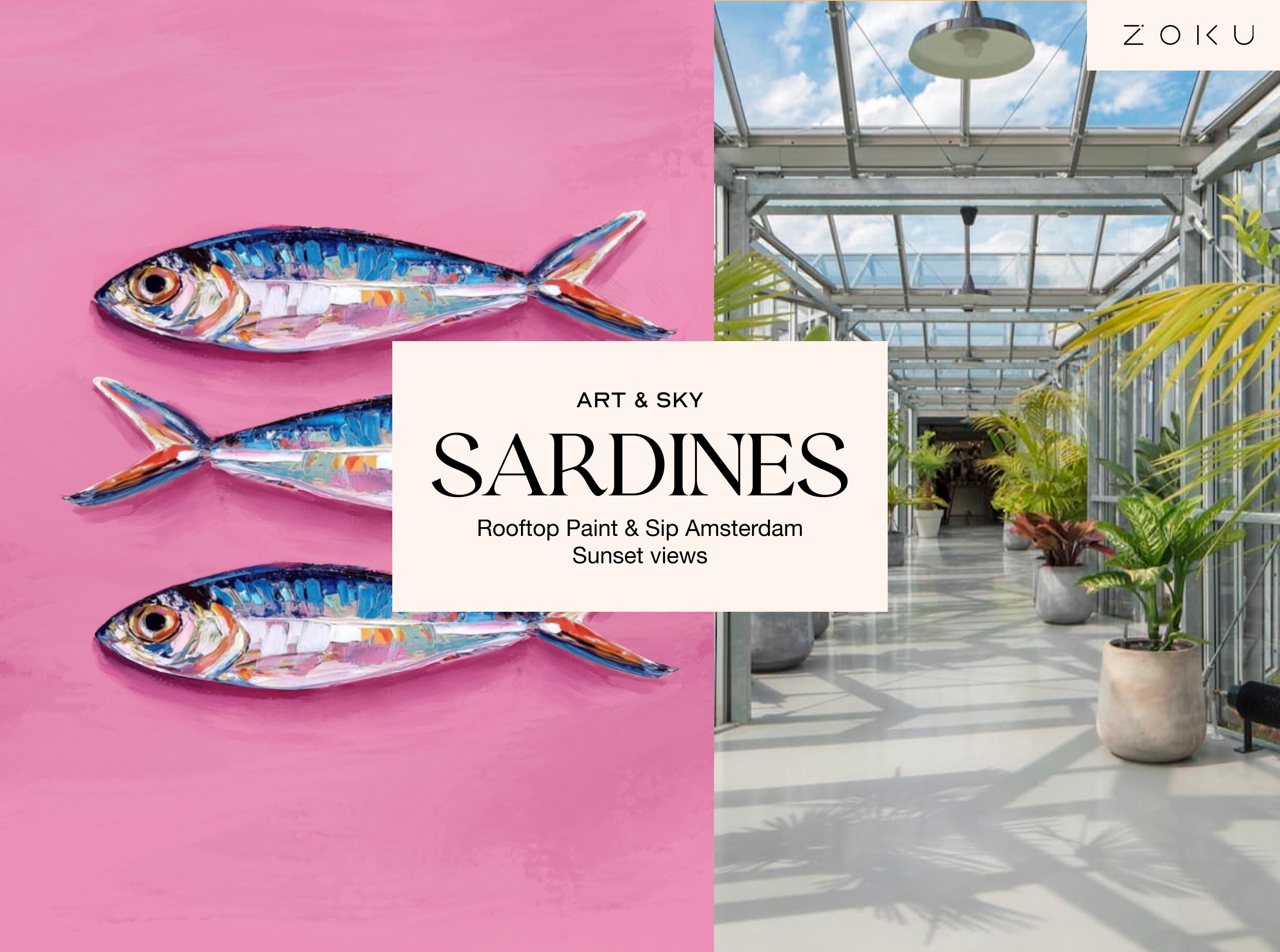 Wednesday Rooftop Painting Experience: Sardines Acrylic Workshop (3h00)
